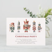 モダンなナッツクラッカーのクリスマス・パーティー 招待状 (スタンド正面)