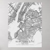 モダンなニューヨーク市街地図(フレームなし) ポスター (正面)