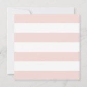 モダンなネイビーとバラ色の結婚式前祝い 招待状 (裏面)