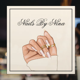 モダンなネイルサロンのタイポグラフィ マニキュリスト マーケティング ウィンドウサイン