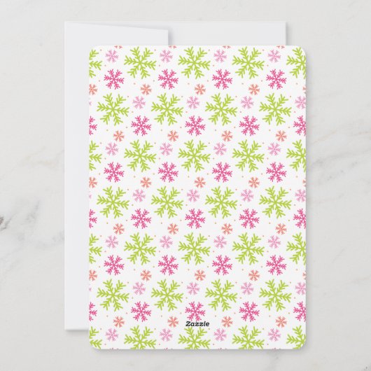 モダンなネオンメリークリスマスの写真カード シーズンカード (裏面)