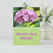 モダンなハイドレンジアのSave the Dateお知らせ 招待状 (スタンド正面)