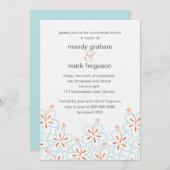 モダンなハイビスカスのリハーサルディナー招待状 招待状 (正面/裏面)