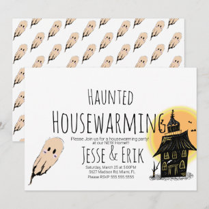 モダンなハウースウォーミング・ドゥードル・パーティー 招待状