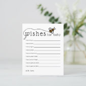 モダンなハチの赤ちゃんへの願いカード (スタンド正面)