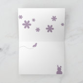 モダンなハッピーイースター パステルパープル シーズンカード (内部)