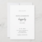 モダンなハッピーエンドの結婚式 招待状 (正面)