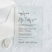 モダンなハッピーエンドの結婚披露宴 アクリル招待状