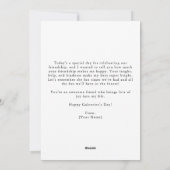 モダンなハッピーガレンティンズデー 私のベストフレンド フォト シーズンカード (裏面)