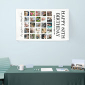 モダンなハッピーバースデー どんな年齢でも | フォトコラージュ 横断幕 (トレードショー)