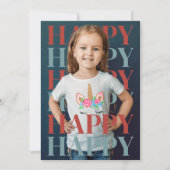 モダンなハッピーホリデーズの写真カード シーズンカード (正面)