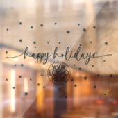 モダンなハッピーホリデービジネスロゴスノーフレーク ウィンドウサイン (シート2)