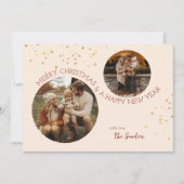 モダンなハッピーホリデー写真カード シーズンカード (正面)