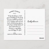 モダンなハッピーホリデー ハンドレタードファミリーフォト ポストカード (裏面)