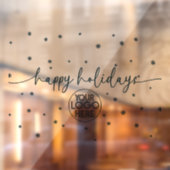 モダンなハッピーホリデー ビジネス ロゴ スノーフレーク ウィンドウサイン (シート2)