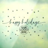 モダンなハッピーホリデー ビジネス ロゴ スノーフレーク ウィンドウサイン (シート3)