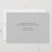 モダンなハッピー ホリデーズ ホワイト スクリプト フォト シーズンカード (裏面)