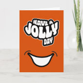 モダンなハッピー（誕生）デー テキスト 折りたたみ グリーティング カード (正面)