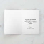 モダンなハヌカのデザインが施された、家族の写真を飾れるカスタムカード カード (内部)