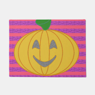 モダンなハロウィンのかぼちゃ オレンジ ビッグ ドアマット