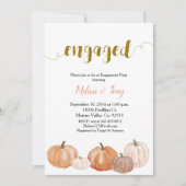 モダンなハロウィンエンゲージメントパーティー 招待状 (正面)