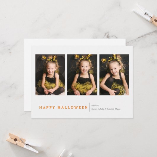 モダンなハロウィン カード (正面/裏面インサイチュ)