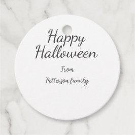 モダンなハロウィン 家族の名前の書道 フェイバータグ