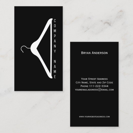 モダンなハンガーの名刺 名刺 (正面/裏面)