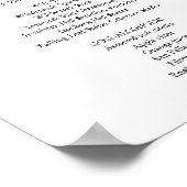 モダンなハートの手書き風バー・メニュー ポスター (角)