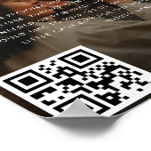 モダンなハートスクリプト写真 ハニームーンファンド ウェディング ポスター (角)