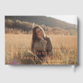 モダンなハート ピンクのブライズシャワー ゲストブック (裏面)