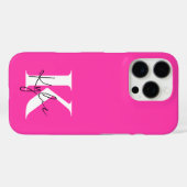 モダンなバイブラントモノグラム名 Case-Mate iPhoneケース (裏面 (横))