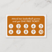 モダンなバスケットボールのロイヤリティカード ロイヤリティカード (裏面)