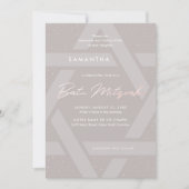 モダンなバット・ミツバーの招待状 招待状 (正面)