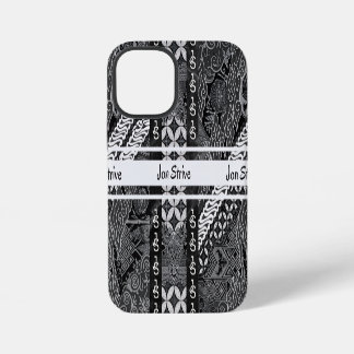 モダンなバティック柄 iPhone 12 MINIケース