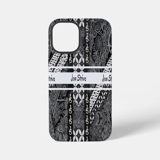 モダンなバティック柄 iPhoneケース (裏面)