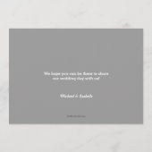 モダンなバナーでSave the Date ウェディングフォトカード セーブザデート (裏面)