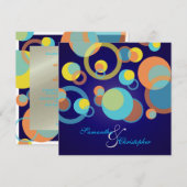 モダンなバブル / 現代の招待状 / DIY カラー 招待状 (正面/裏面)