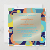 モダンなバブル / 現代の招待状 / DIY カラー 招待状 (裏面)