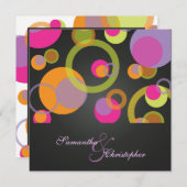 モダンなバブル/現代的な招待状 招待状 (正面/裏面)