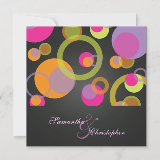 モダンなバブル/現代的な招待状 招待状 (正面)