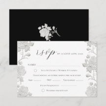 モダンなバラの白黒の結婚式