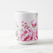モダンなバラの花のデザイン コーヒーマグカップ (中央)