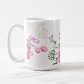 モダンなバラの花のデザイン コーヒーマグカップ (左)