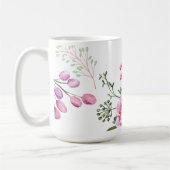モダンなバラの花のデザイン コーヒーマグカップ (左)