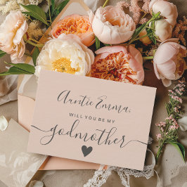 モダンなバラ色の私の名付け親の洗礼 招待状