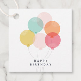 モダンなバルーンのブーケの誕生日プレゼント フェイバータグ