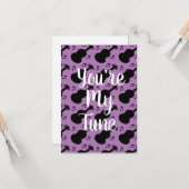 モダンなバレンタインのロックギター楽譜 カード (正面/裏面インサイチュ)