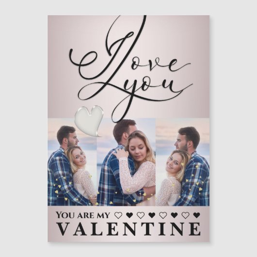 モダンなバレンタインデーの写真コラージュ (正面)