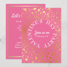 モダンなバレンタインパーティー ゴールドハーツ サークル